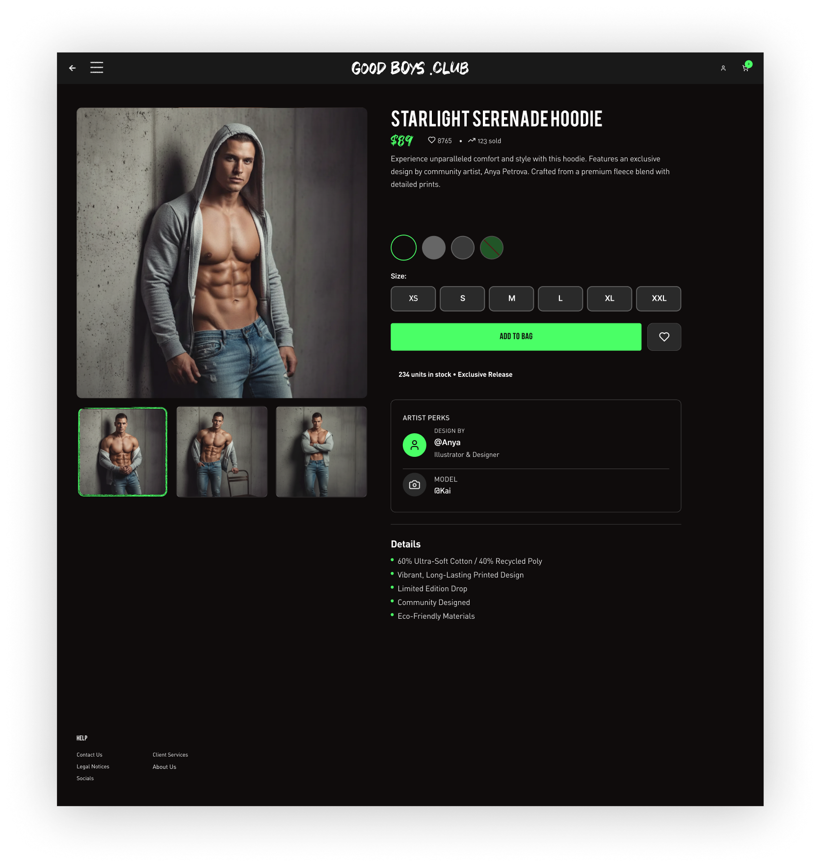 Fiche produit — Mode Dark